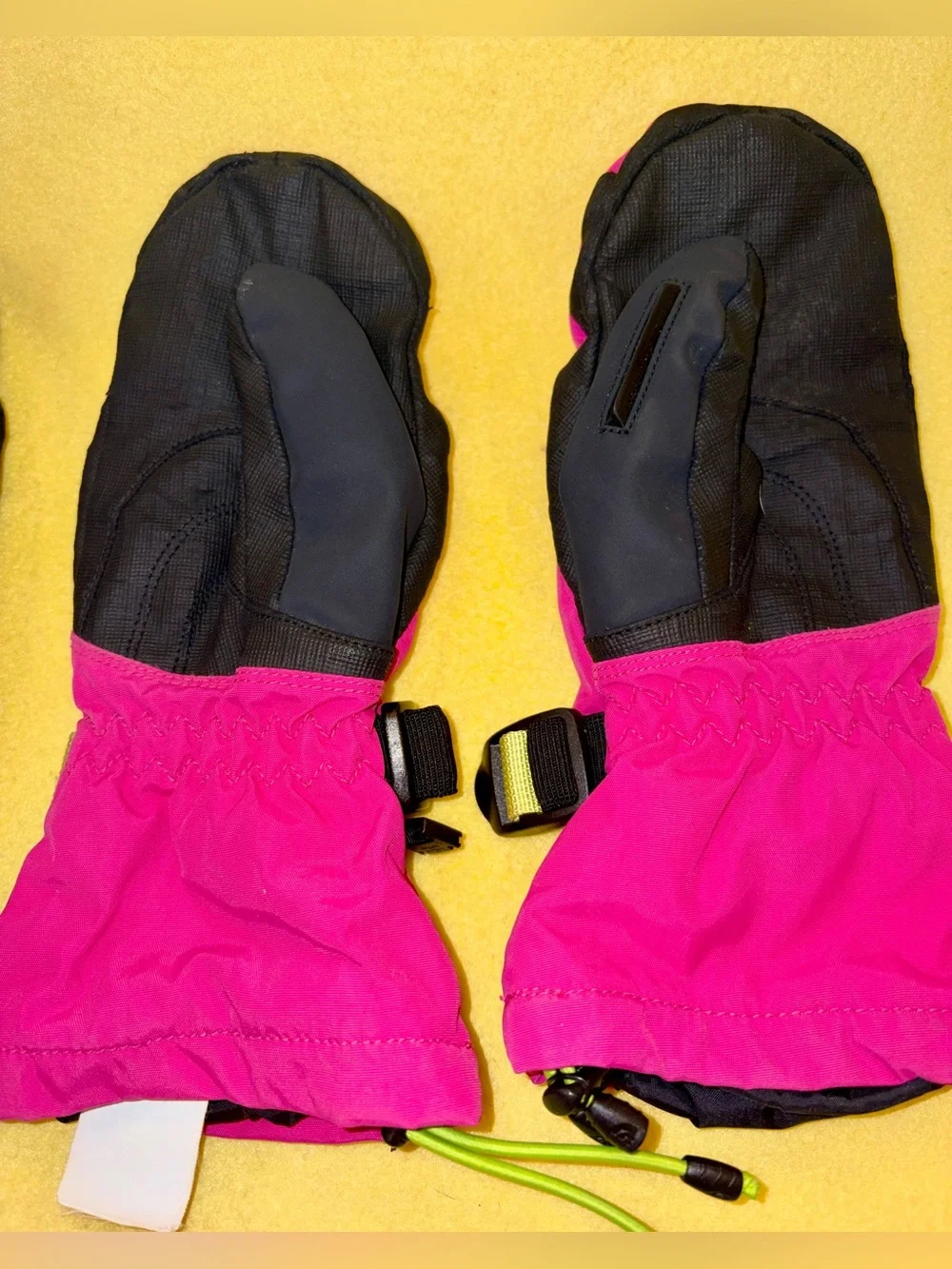 The North Face Kids Montana Ski Mitts Bundle - Size Youth Medium (Black & Pink)